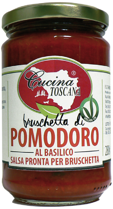 CUCINA TOSCANA / CATALOGO 2016 Bruschette Vegane PRODOTTI GENUINI, BUONI COME FATTI IN CASA SENZA GLUTINE / / IDONEI PER I CELIACI S E N Z A C O N S E R VA N T I A G G I U N T I bruschetta arrabbiata