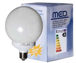 Lampade CFL globo RAEE 0032 30 Globo CFL 1900 lumen 0x178mm 3000K E27 - Daylight,50 -------- 0030 25 Globo CFL 1520 lumen 0x178mm 3000K E27 - Daylight, -------- RS2