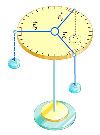 b. Materiale e strumenti Il materiale utilizzato è il seguente: aste di supporto; carrucole; piano verticale; filo; pesetti; dinamometro; goniometro.