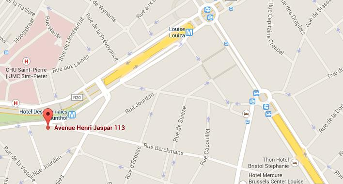 I LUOGHI DI DOCENZA Le seguenti mappe mostrano la zone di Bruxelles in cui si trovano: - La sede della Avenue Henri Jaspar 113 1060 Bruxelles Lezione di giovedì 21 maggio pomeriggio (14.00-17.30).