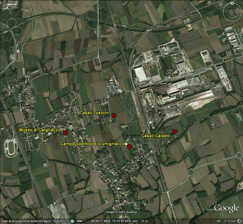 Acciaieria FIG. 1 Ubicazione dei siti utilizzati per il monitoraggio della qualità dell aria nella Zona Industriale Udinese.