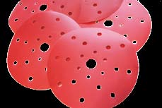 Dischi abrasivi per levigatura SupeRed Elca SupeRed - Sistema di Attacco a Strappo Supporto: Film Poliestere colore Rosso Minerale: Ossido di Alluminio, Stearato Legante: Resina su Resina