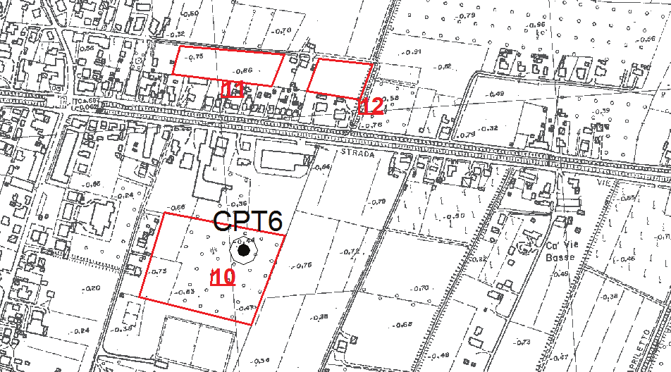All interno dell area 10 è stata eseguita una prova penetrometrica statica, spinta fino alla profondità