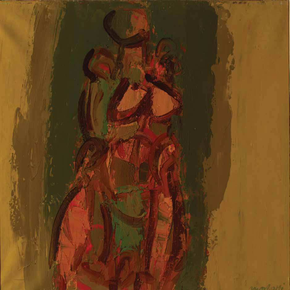 Ennio Morlotti, Nudo, 1970, olio su tela, 100 x 100 cm.