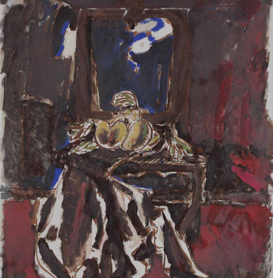 Ludovico Mosconi, Natura morta, s. d. (1969-1975), olio su tela, 50 x 70 cm.