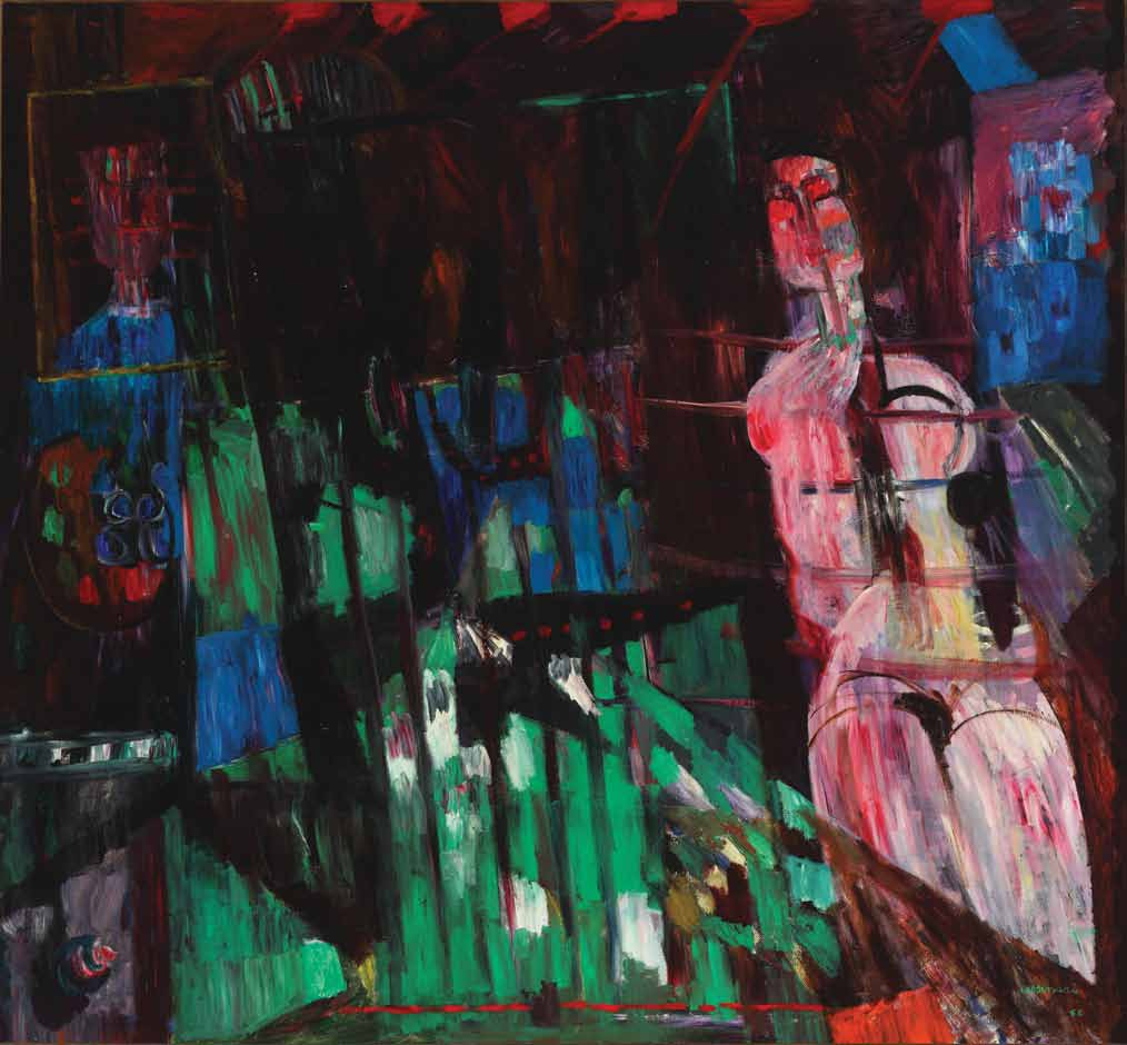 Bruno Cassinari, L atelier, 1960, olio su tela, 148 x 138 cm.