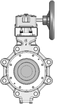 Riduttori manuali - accoppiamento valvola Sede RTFE / fluido: H 2 O / T: 20 C Leva manuale G ØH COMPONENTI F 1 B A 3 5 E 4 2 DN A B E F G ØH aluminium Kg wafer Kg lug St.