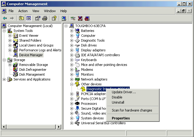 Windows USB driver per interfaccia Istruzioni per l'installazione Ricerca di errori - Verificare se la connessione tra USB dell'interfaccia di diagnosi e il PC, nonché il veicolo, siano corrette.