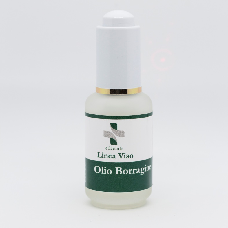 OLIO DI BORRAGINE speciﬁco per il viso olio di borragine Dal seme della Borragine (Borago Ofﬁcinalis Seed Oil) si ricava un olio assai utile per il trattamento della pelle secca.