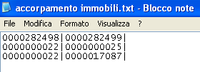 Per utilizzare la funzione in tale modalità è necessario predisporre un sequenziale/file di testo (Es.