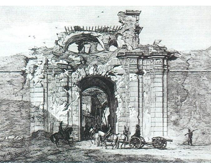 Porta San Pancrazio è l'antica Porta Aurelia, costruita nel 1854 su disegno di