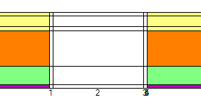 interna. 3. Dalla voce del menu modifica spessori si configura la geometria del nodo per ricostruire lo schema del pilastro fuori spessore con 4 piani di taglio verticali e 7 orizzontali.