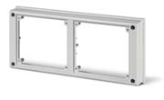 Contenitori da parete - IP66 > CONTENITORI MODULARI CON PANNELLO PER SERIE OMNIA > ELEMENTI Modularità (7,5mm) hxbxp Coperchio M50 ( # ) 2 50x328x5 20W /6 i 672.200 50x328x5 6 674.000 674.