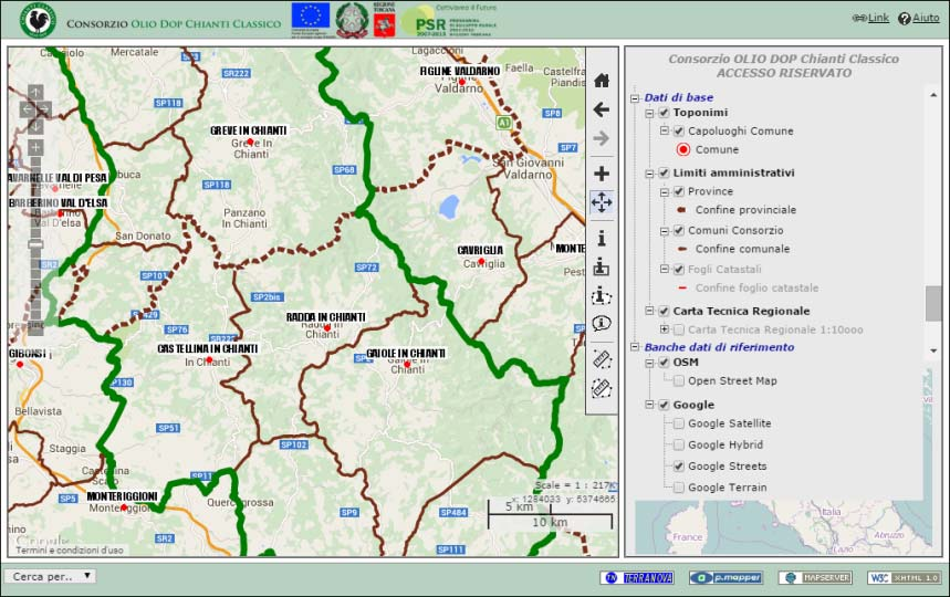Dati di base e banche dati di riferimento on line (GoogleMap e OpenStreetMap) Altri livelli informativi