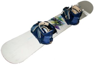 Snowboard ACS02 Tavola da snowboard bianca con decorazioni, in carbonio,