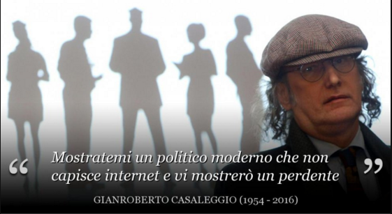 LA TESTIMONIANZA DI DARIO FO La morte di Gianroberto Casaleggio è una perdita gigantesca per il Movimento, e non so immaginare quali conseguenze possano verificarsi, ma sono certo che le persone