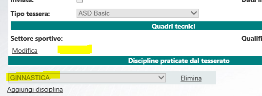 Le condizioni per l eliminazione del tesserato sono due: 1) Il tesserato non ha ancora il numero di tessera