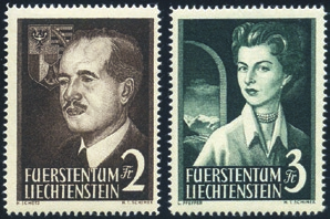 .. 50 - Liechtenstein - 1935 - Stemma 5 fr. lilla, n 128. C/Caffaz - Gazzi. Cat.