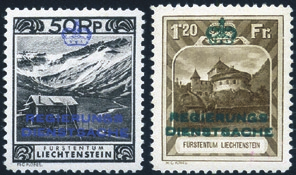 160 (**)... 35 - Liechtenstein - 1932 - Servizio Vedute soprast.