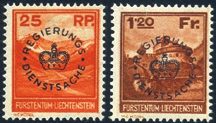 .. 280 - Liechtenstein - 1932 - Servizio Vedute del 1930 con soprast.