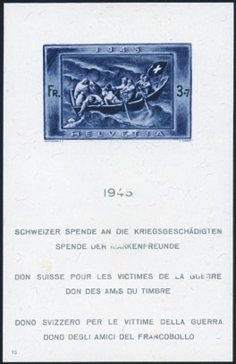 .. 25 - Svizzera - 1945 - BF Dono Svizzero, n 11. C/Biondi. Cat. 275 (**) (f).
