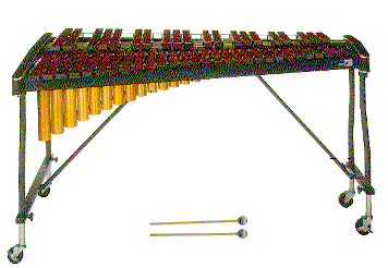 Figura 19 Xilofono La musica per gli strumenti a percussione INTONATI viene scritta usando un normale rigo musicale a cinque righe (il