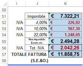 Gestionale 14 La ricerca dei dati relativi all'articolo deve essere effettuata sul file esterno listino.xlsx (per cui non è possibile inserire tale elenco all'interno del file E4.vuoto.xlsx!) rielaborato nella parte A del presente esercizio.