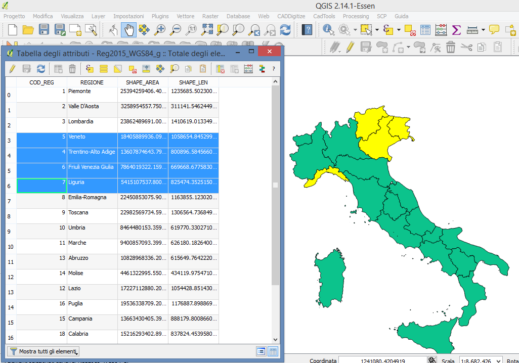 Query sulla Tabella Attributi La selezione può essere eseguita in modo alquanto semplice,