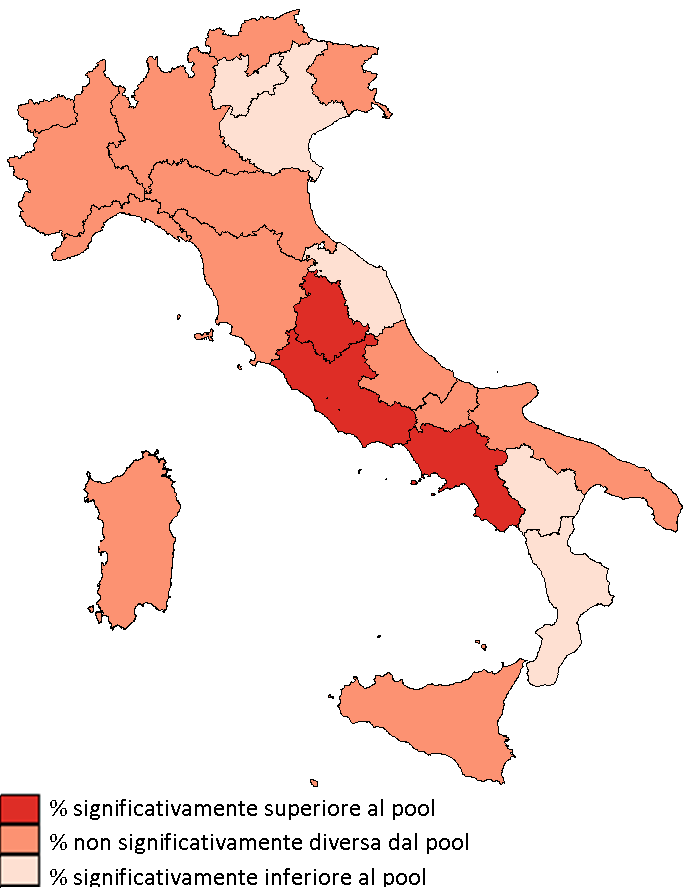 Ancora persiste una forte differenza tra gli uomini (fuma uno su tre), rispetto alle donne (circa una su quattro) anche se i dati si mostrano tendenzialmente stabili negli ultimi anni tra i due sessi.