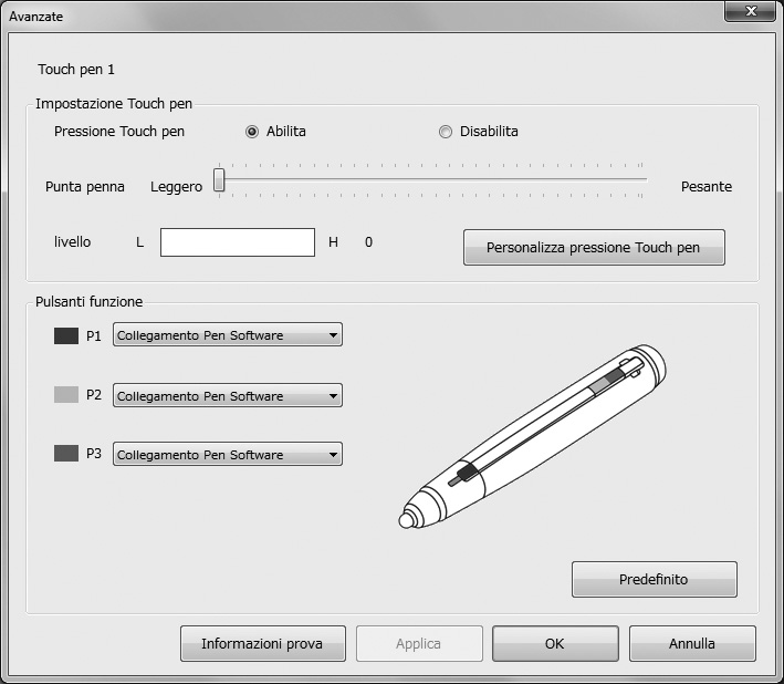 Impostazioni penna attiva Registrazione/annullamento di una penna attiva Per utilizzare la penna attiva opzionale, è necessario procedere con la sua registrazione (accoppiamento).