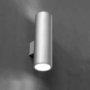 cilindro pr led mario nanni 2015 corpo illuminante da parete per interni IP20 in alluminio verniciato bianco o ossidato e, di diametro 120mm.