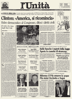 William Jefferson Clinton 42 Presidente Partito democratico Eletto il 3 novembre 1992 1993-2001