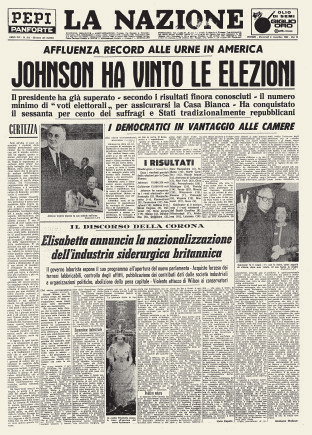 Lyndon Baines Johnson 36 Presidente Partito democratico Subentrato al presidente John Fitzgerald Kennedy il 22 novembre 1963