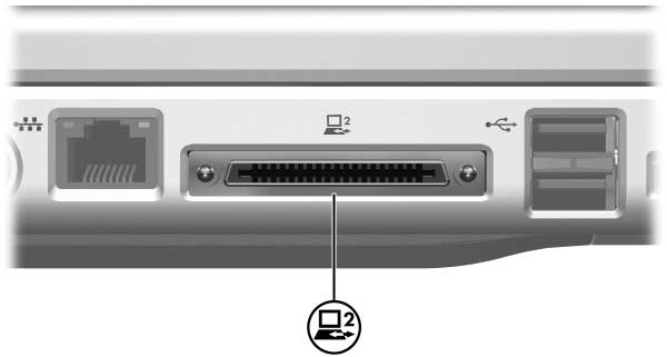 3 Uso della porta di espansione La porta di espansione permette di collegare il computer a un dispositivo di aggancio opzionale.