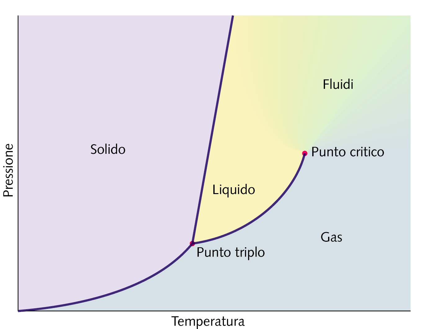 Tipico diagramma di fase Per l acqua il