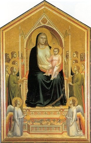 Dimensione maggiore della Madonna e del bambino Colore dorato dello sfondo