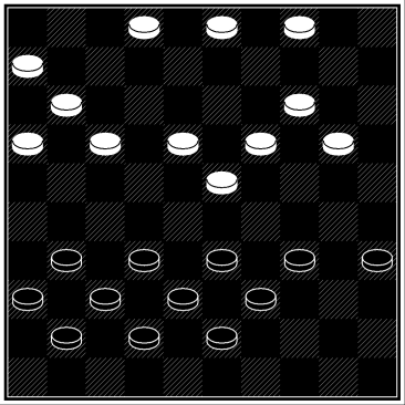 In questo modo, tutti i pezzi bianchi ancora lavorano insieme. Chizhov fa ancora una volta lo stesso cambio come nel primo diagramma, rompendo nuovamente la posizione centrale del nero. 25.