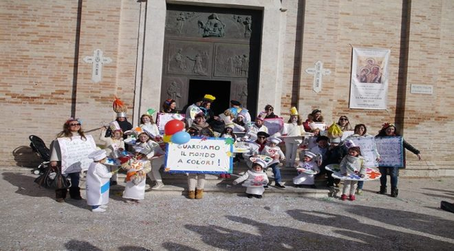 GUARDIAMO IL MONDO A COLORI!, Scuola Primaria Zona Ascolani. Partecipanti: 25 Un gruppo allegro ma impegnato per rendere il mondo più allegro e colorato!