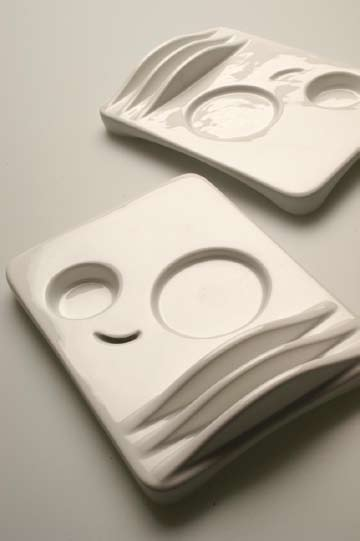 GOODMORNING Vassoio monoporzione in ceramica materiale: ceramica colore: