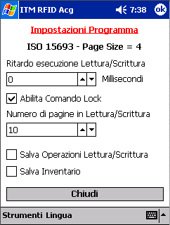 Dati Da Tag, Scrittura Dati Da Tag e Lock Tag e l effettiva esecuzione