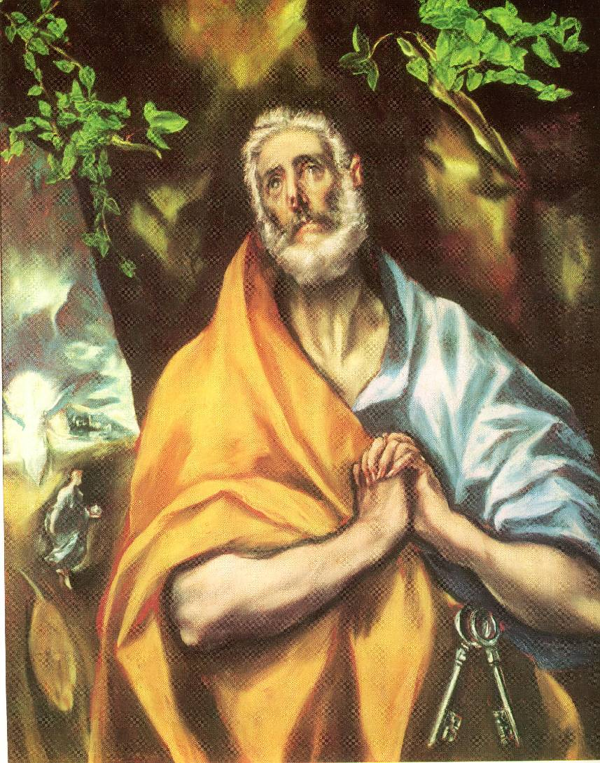 Questo ritratto dipinto da El Greco è un autentico capolavoro perché l artista, mettendo nelle mani di Pietro le chiavi, sottolinea il suo