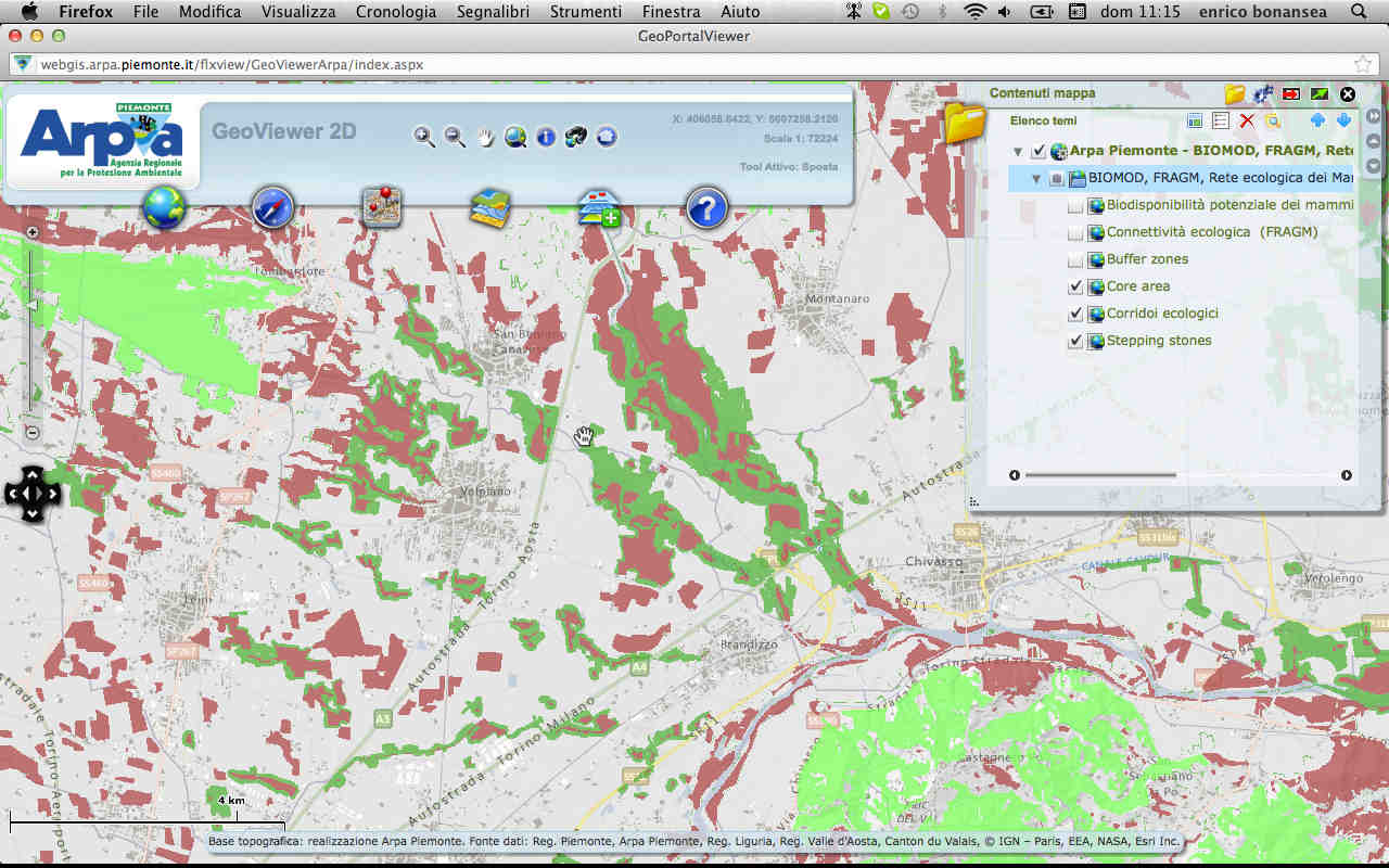 I dati del Geoportale Arpa Natura e Ecosistemi Modelli