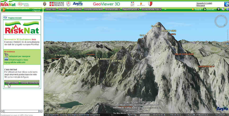 Il Geoviewer 3D Obiettivo: realizzare il modello tridimensionale continuo ed omogeneo dell intero arco alpino occidentalee dell intera