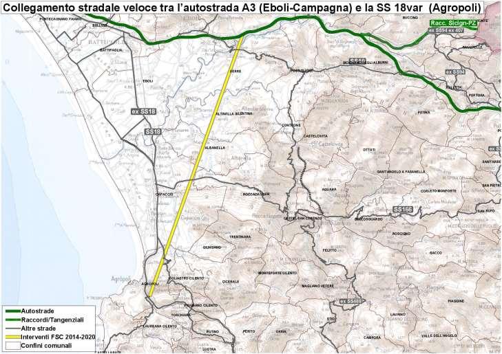 Collegamento stradale veloce tra l autostrada A3