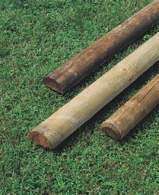 Per la messa a dimora di piante o per piantagioni è consigliabile utilizzare i pali con punta con diametro 60 mm.