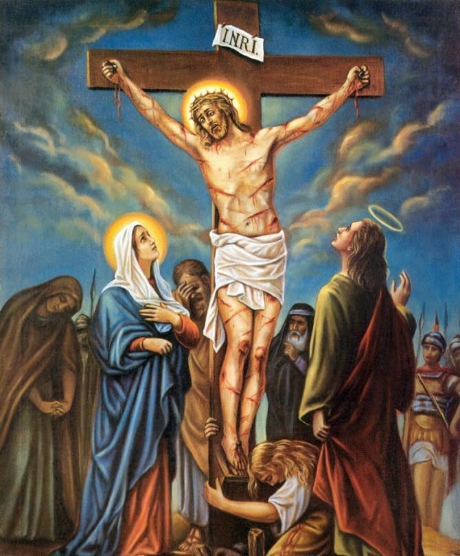 Dodicesima Stazione Gesù muore in croce Celebrante: Ti adoriamo, o Cristo, e ti benediciamo. Tutti: Perché con la tua santa croce hai redento il mondo.