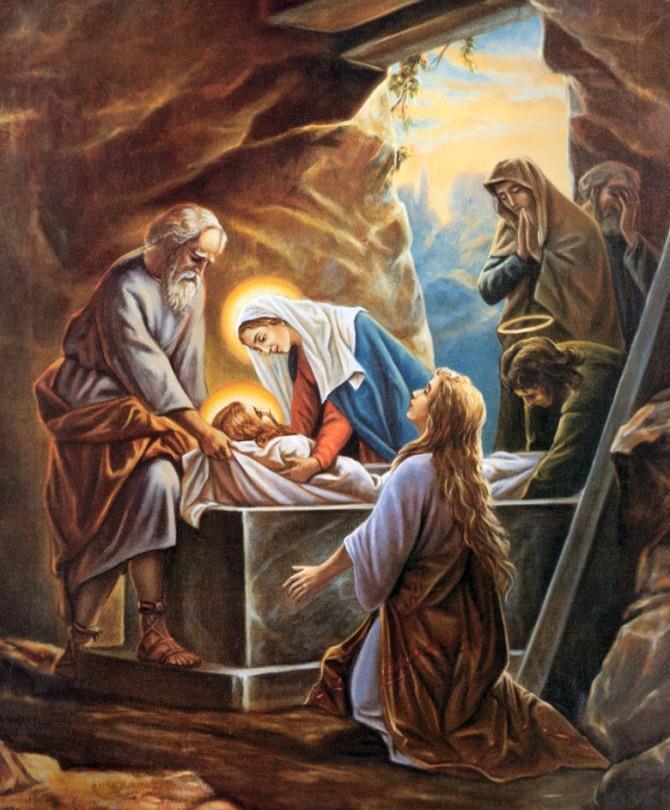Quattordicesima Stazione Gesù è portato nel sepolcro Celebrante: Ti adoriamo, o Cristo, e ti benediciamo.