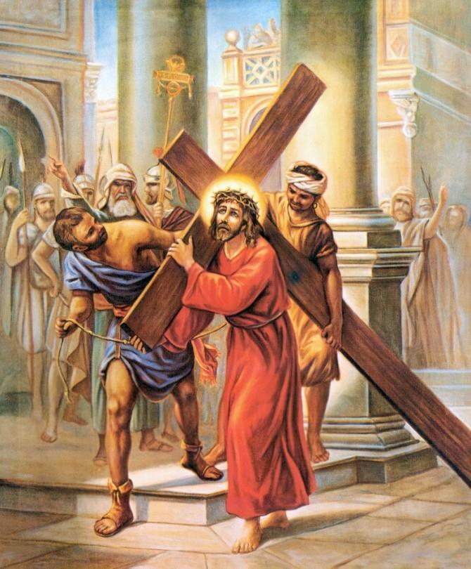 Seconda Stazione Gesù porta la croce al Calvario Celebrante: Ti adoriamo, o Cristo, e ti benediciamo. Tutti: Perché con la tua santa croce hai redento il mondo.