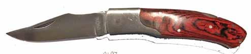 Art. 1686 Coltello manico in legno bicolore cromato lama acciaio inox cm 10 - lunghezza aperto cm