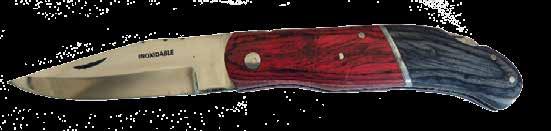 Art. 2497 Coltello manico acciaio/legno - lama acciaio inox cm 8,5 lunghezza aperto cm 20 4 5 Art.